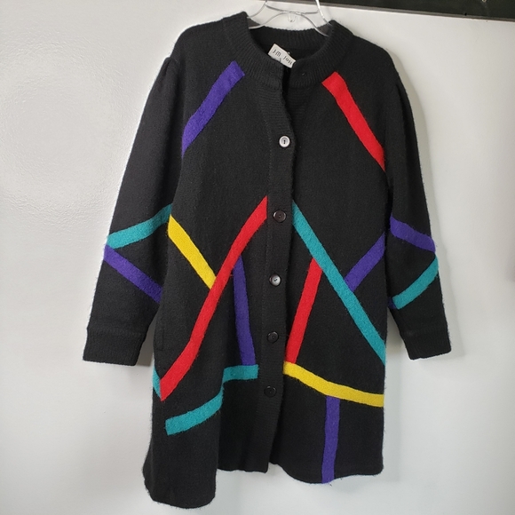 Vintage Sweaters - Vintage JM Joss Mohair Wool blend cardigan M